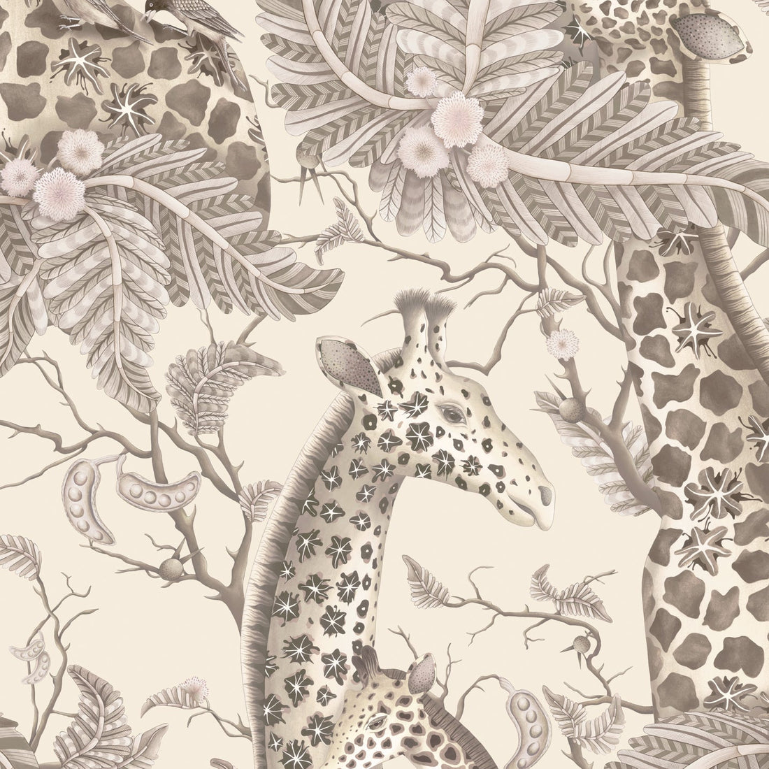 Cole and Son behang Royal Giraffe Pebble 129/3011