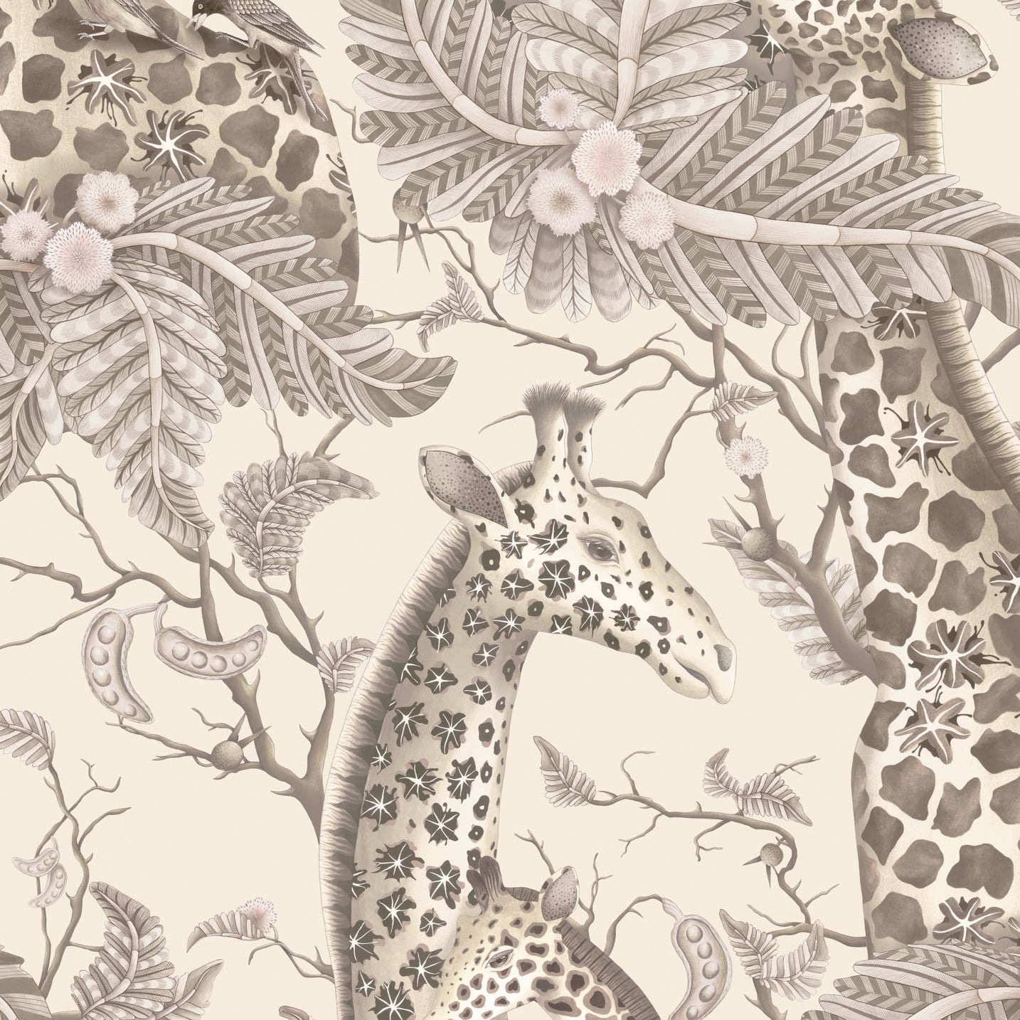 Cole and Son behang Royal Giraffe Pebble 129/3011