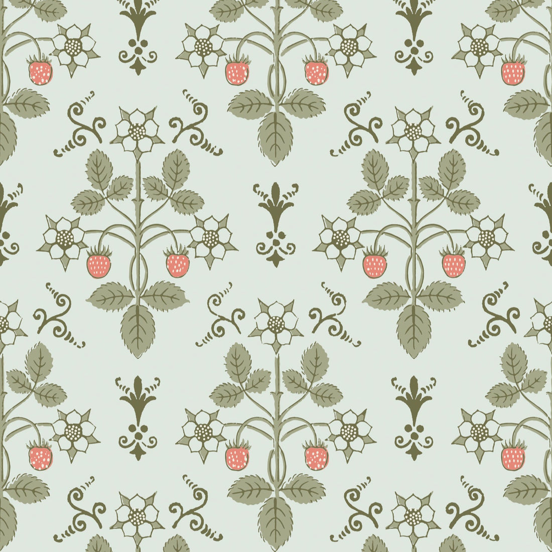 Cole &amp; Son behang Strawberry Duck Egg 127/2012 Classics Collection Vol.1 