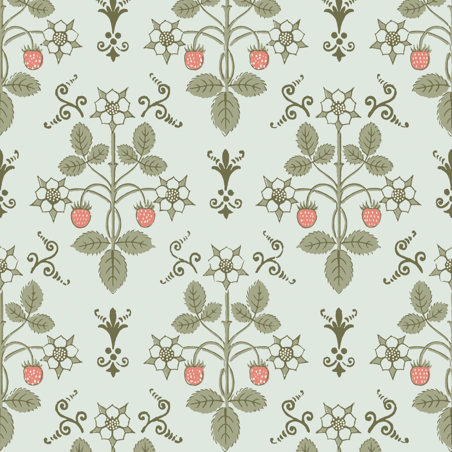 Cole &amp; Son behang Strawberry Duck Egg 127/2012 Classics Collection Vol.1 
