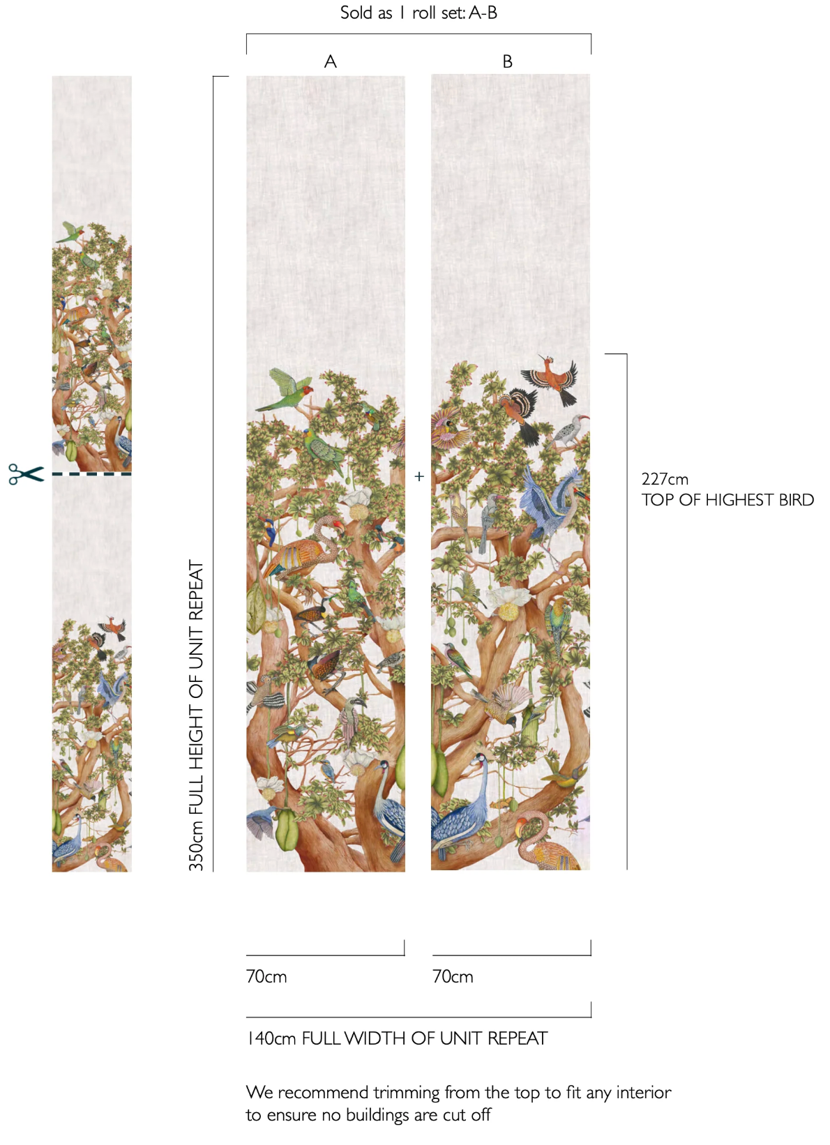 Cole and Son behang Tree of Life Platinum 129/1001 maten 