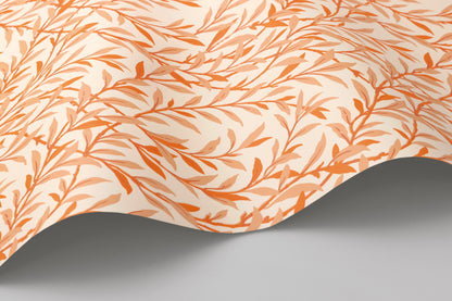 Cole and Son behang Willow Branch Tangerine on Cream 127/7034 behangrol 