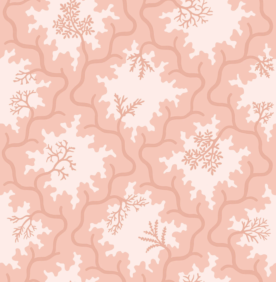 Cole and Son behang Moss Trellis Soft Coral and Shell Pink 128/4020