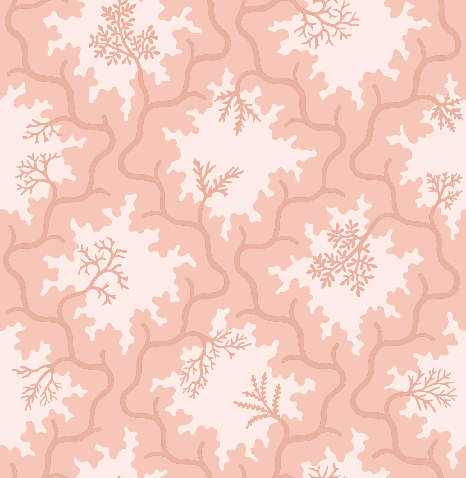 Cole and Son behang Moss Trellis Soft Coral and Shell Pink 128/4020