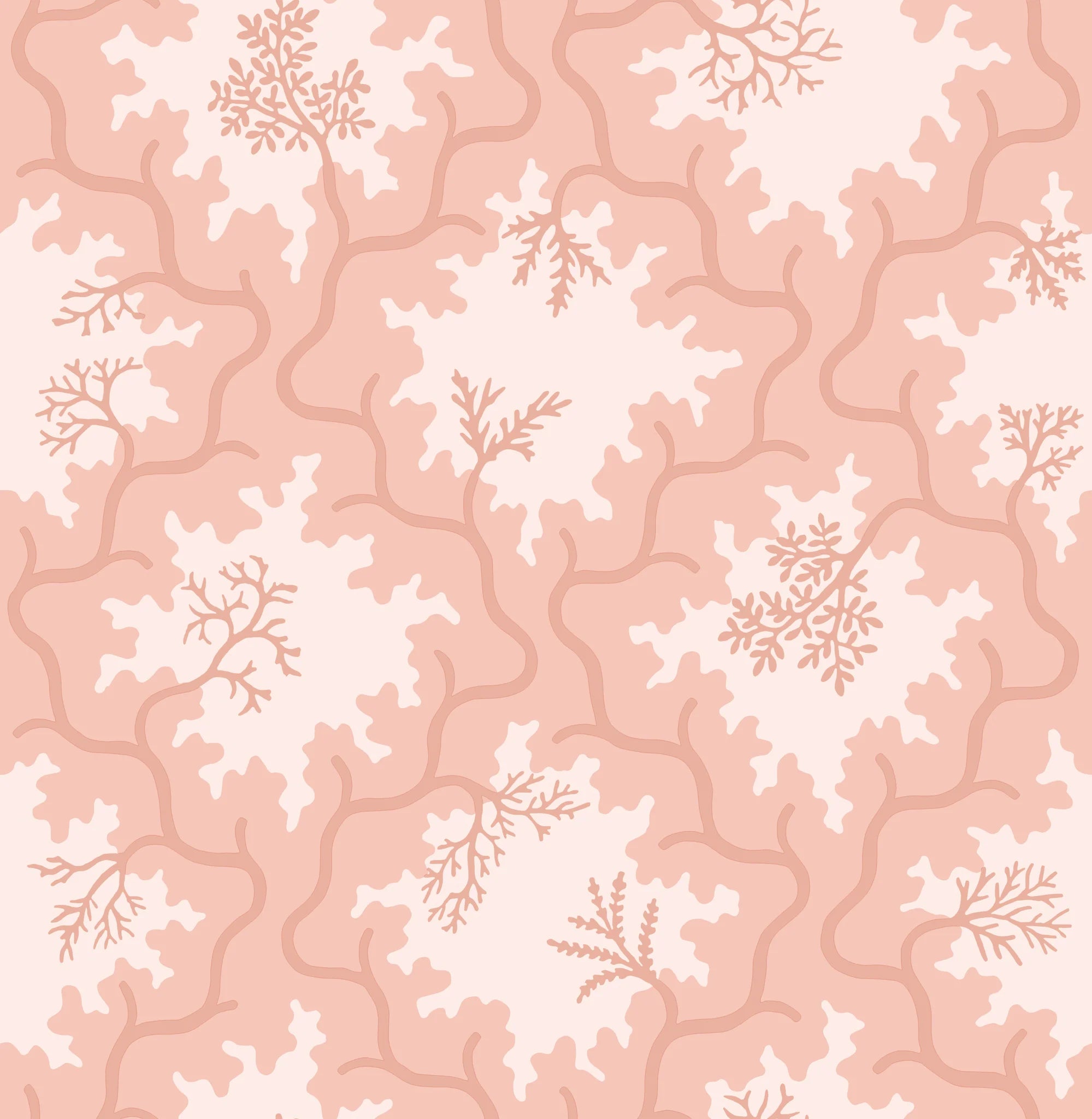 Cole and Son behang Moss Trellis Soft Coral and Shell Pink 128/4020