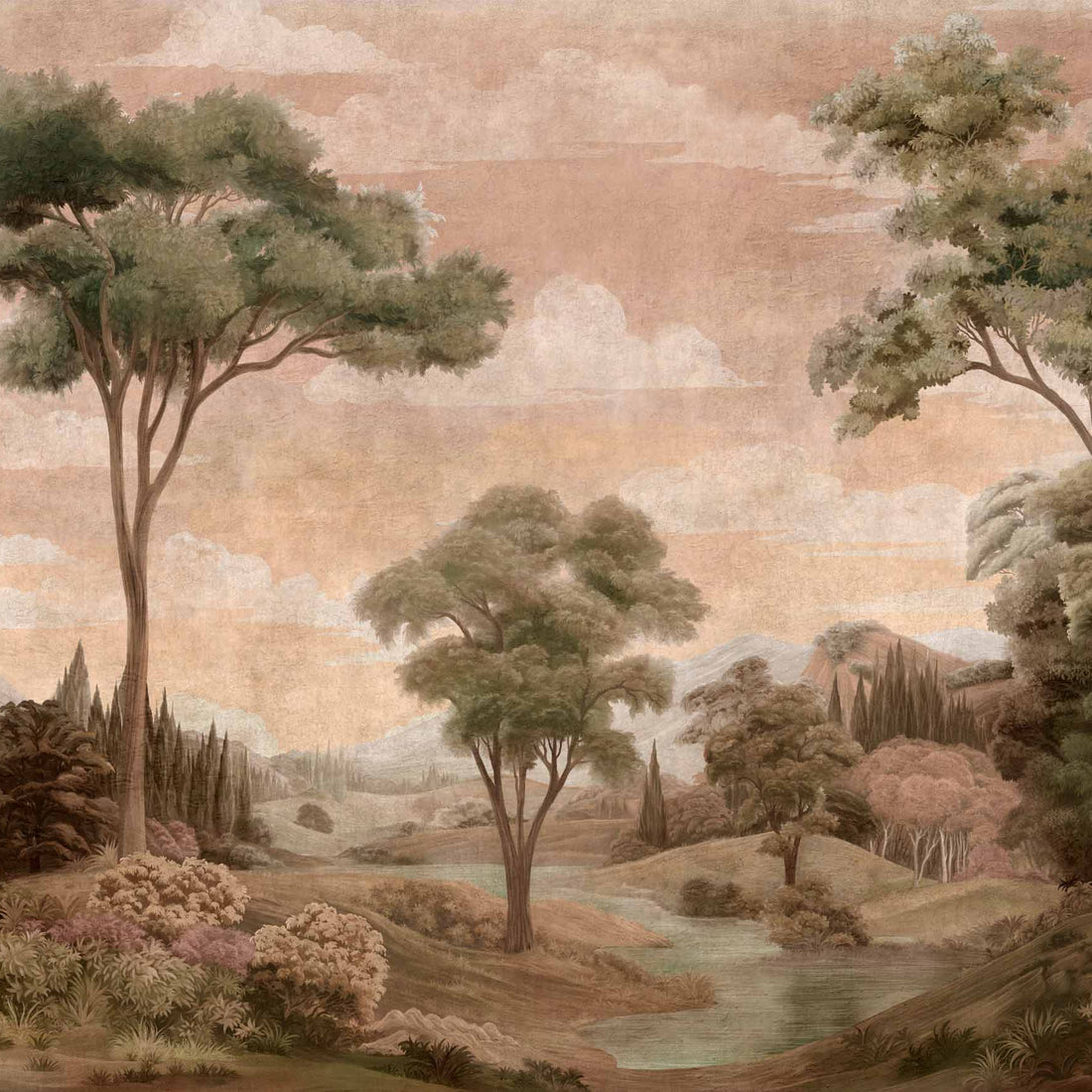 Coordonné Behang Silk Route Peach D00148