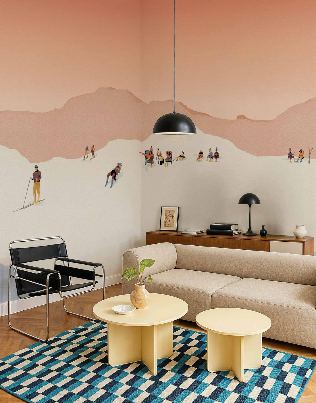 Coordonné Behang Apreski Pink C00140