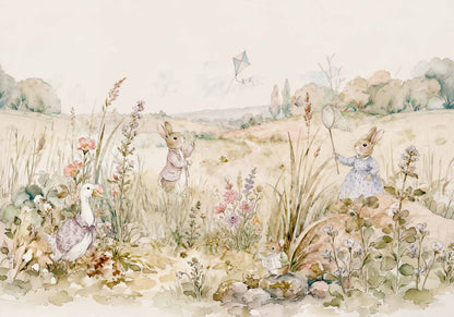 Coordonné Behang Bunnies Natural D00338