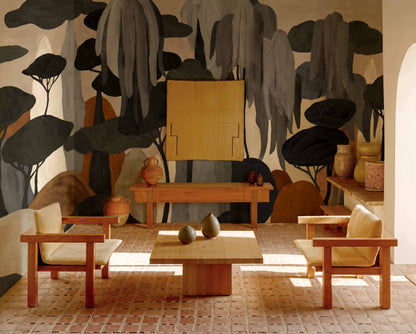 Coordonné Behang Camécuaro Carbón C00055