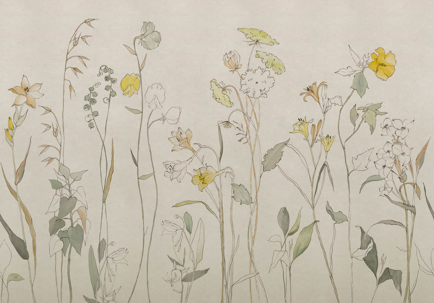 Coordonné Behang Countryside Yellow B00364