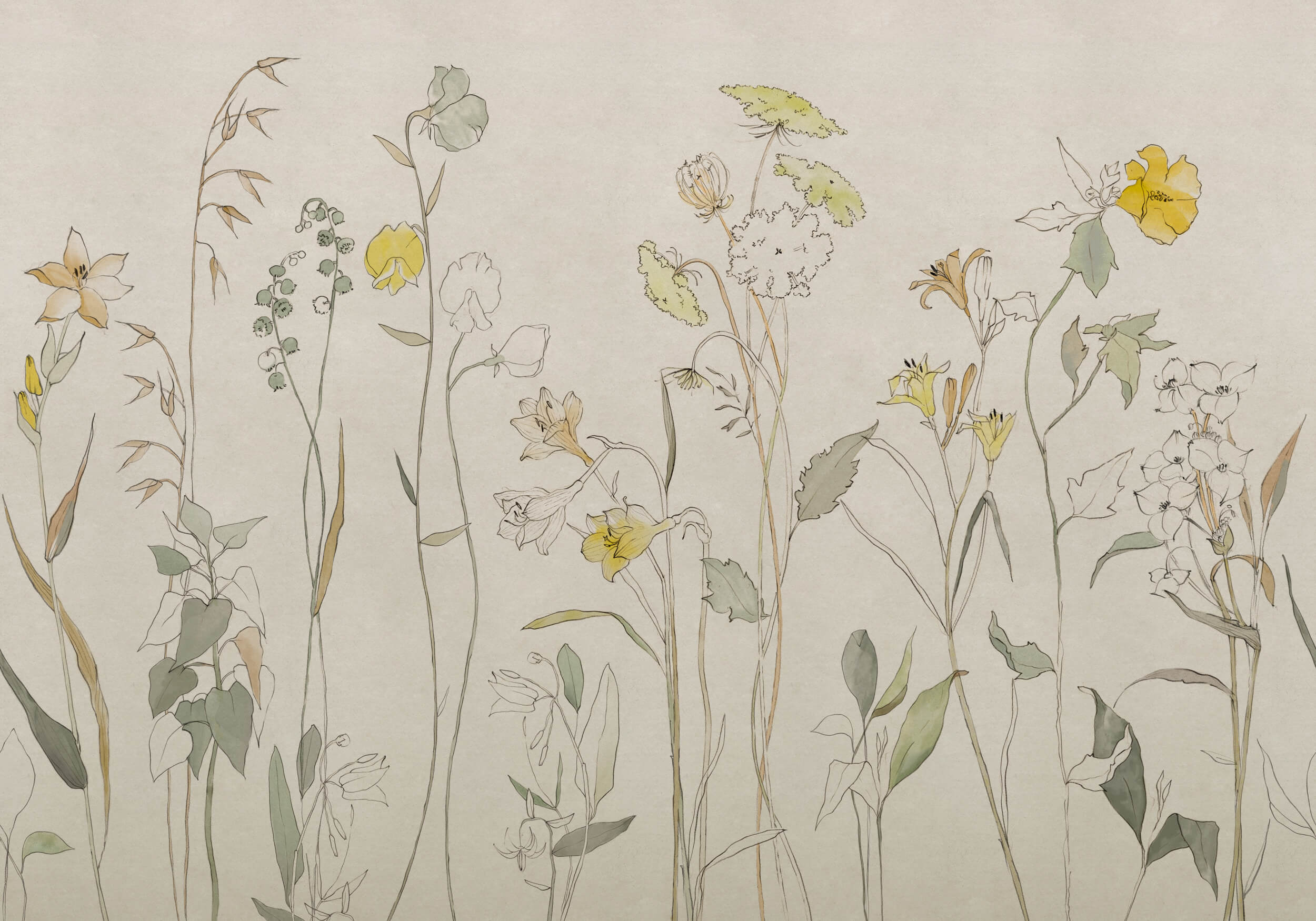 Coordonné Behang Countryside Yellow B00364