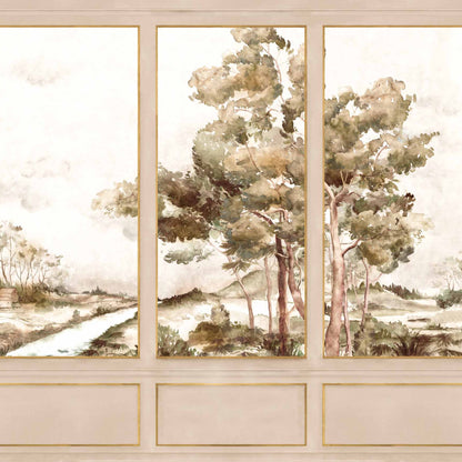 Coordonné Behang Damaskus View Coffee D00161