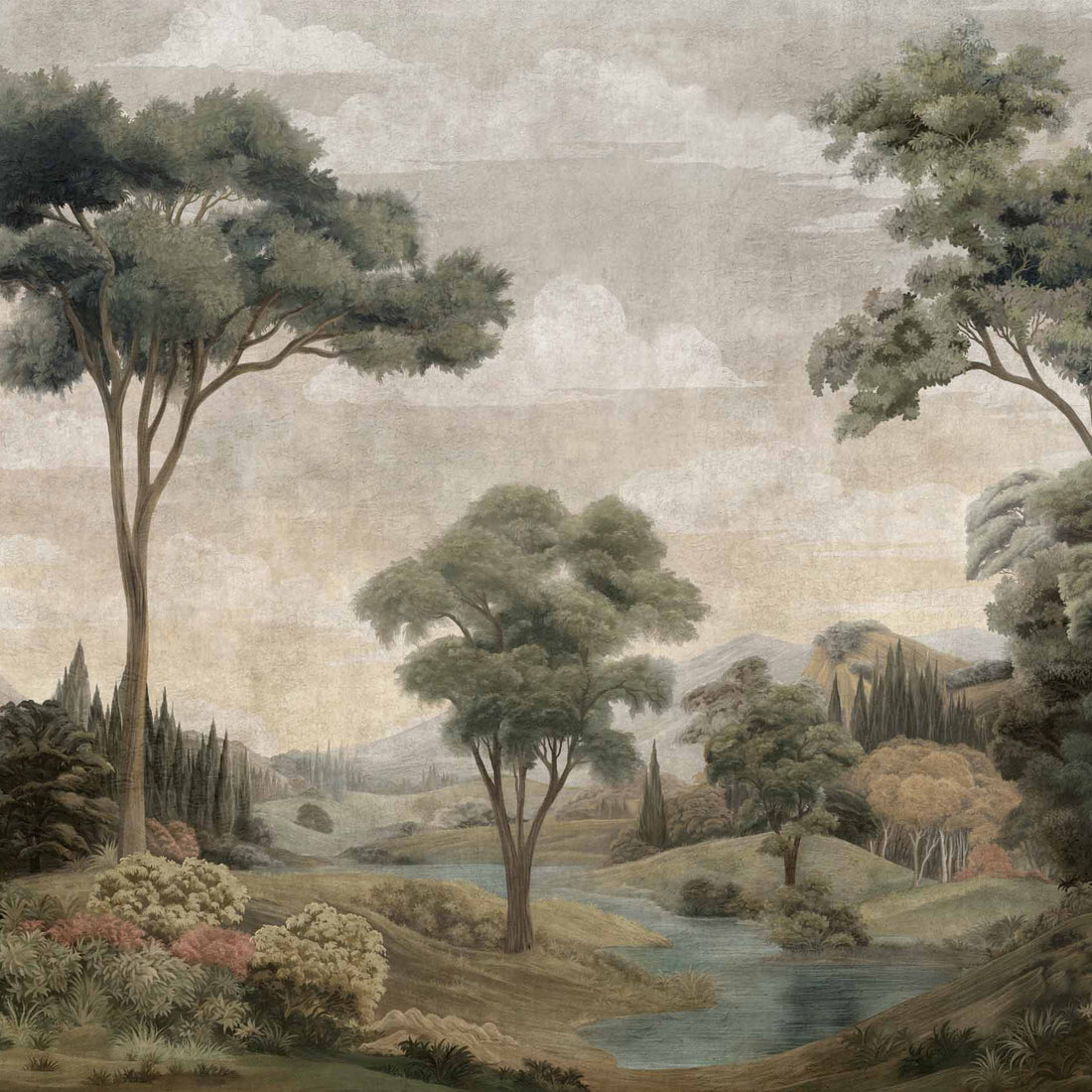 Coordonné Behang Silk Route Sage D00147