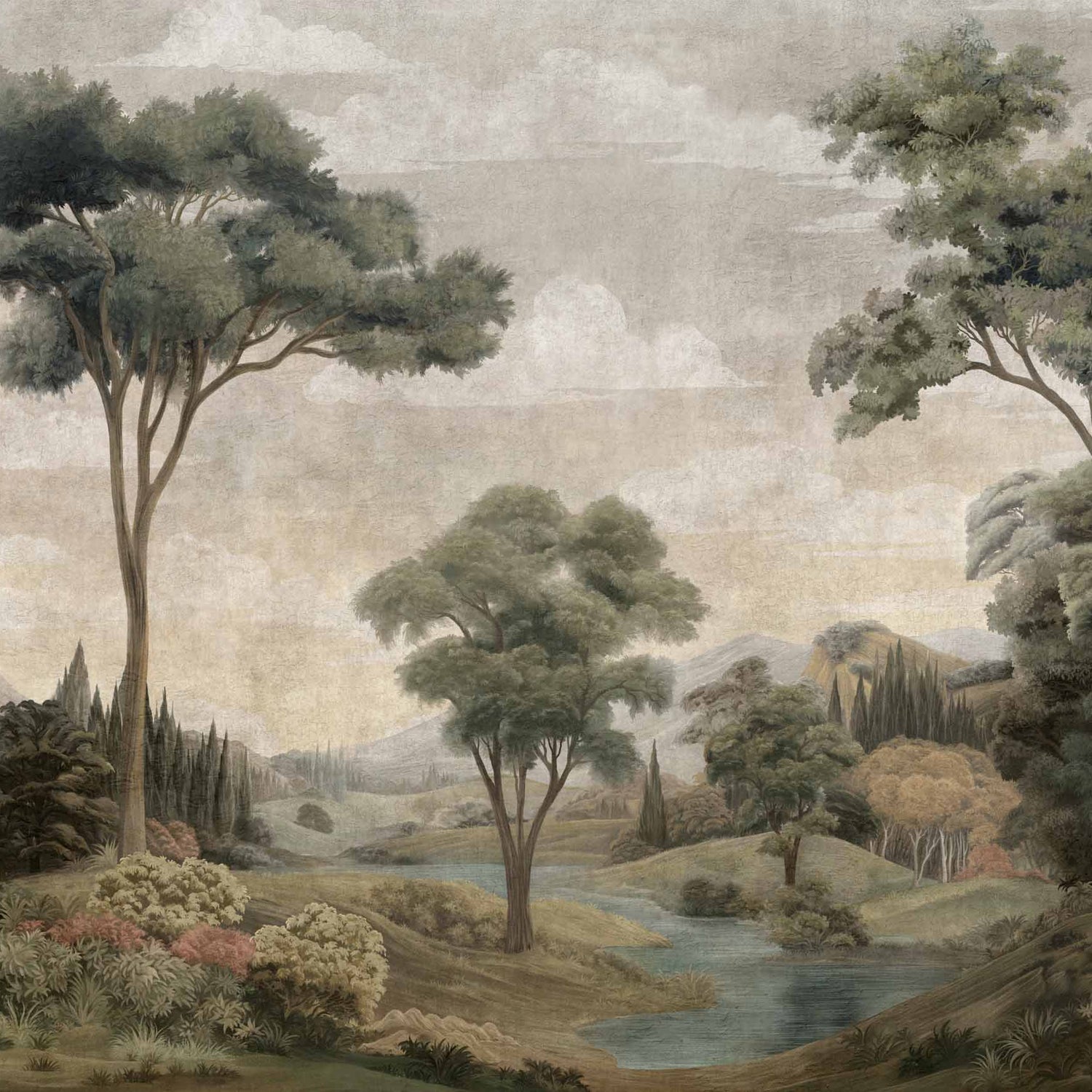 Coordonné Behang Silk Route Sage D00147