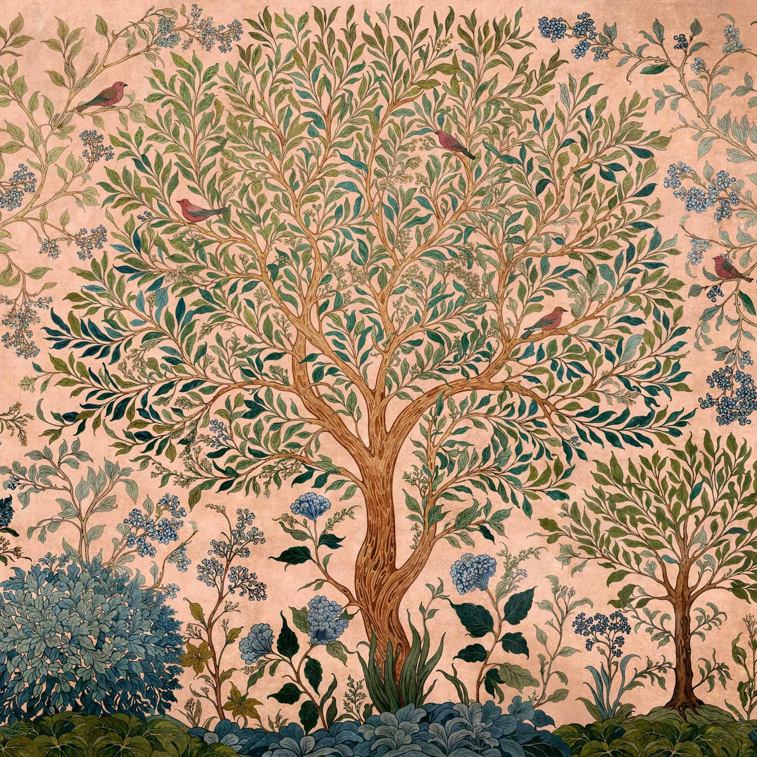 Coordonné Behang Varanasi Tree Peach D00152