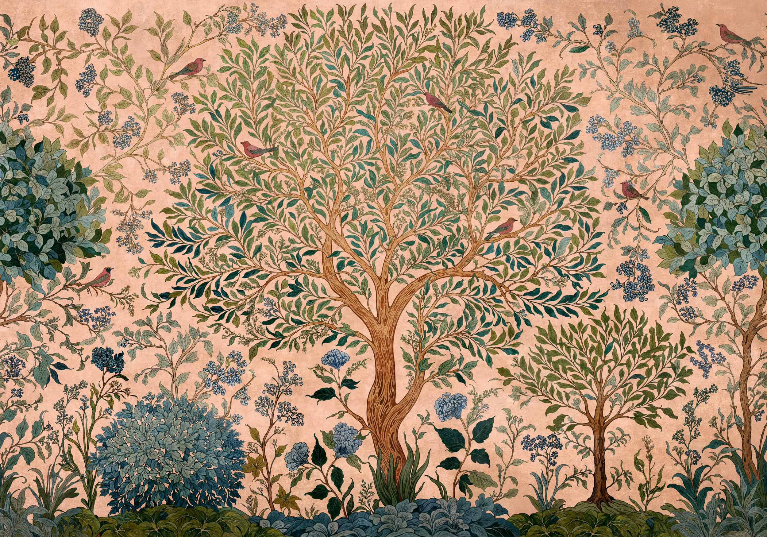 Coordonné Behang Varanasi Tree Peach D00152