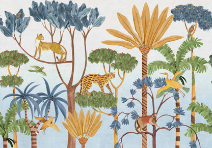 Coordonné Behang WildWood Indigo D00385