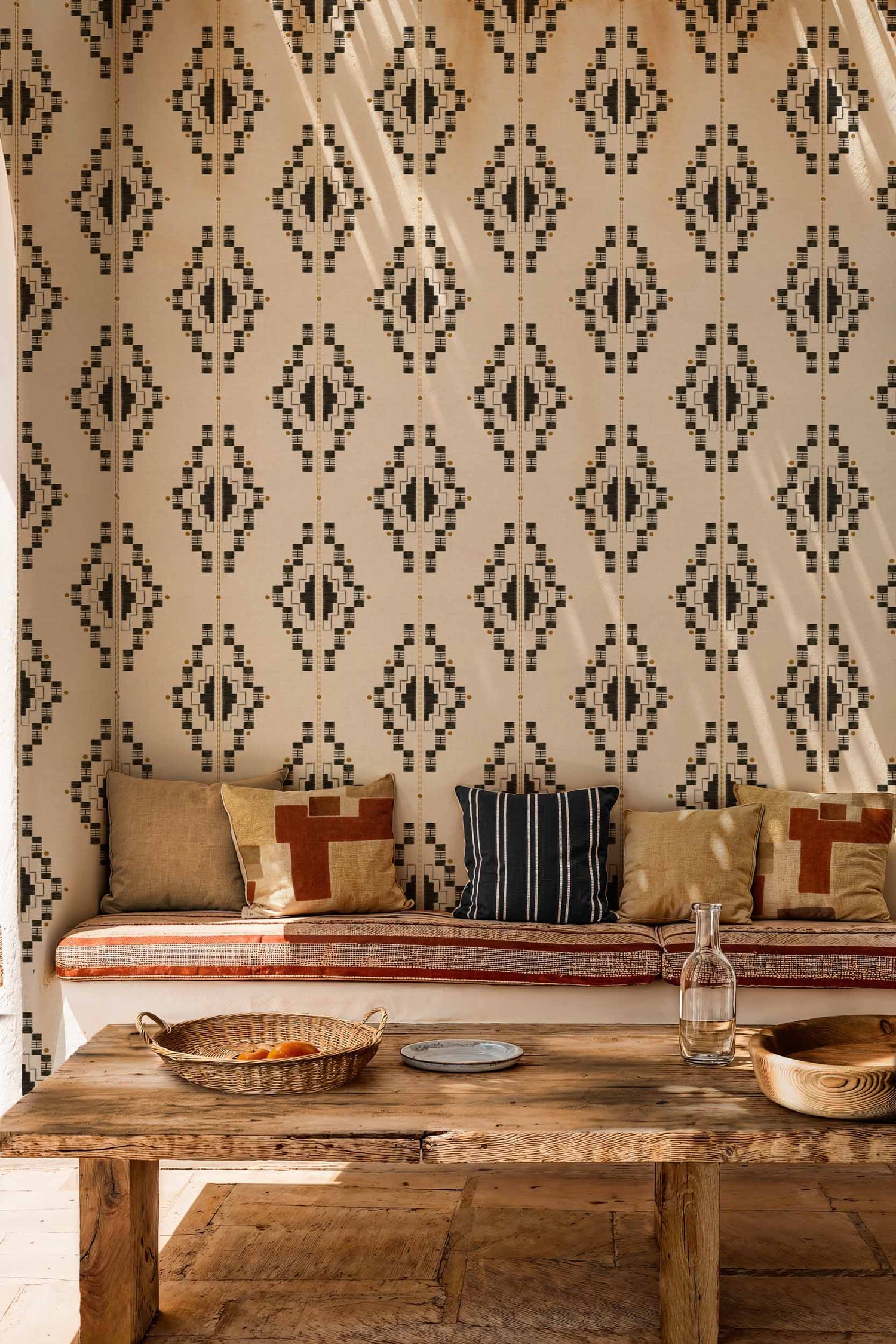 Coordonné behang Andes Carbón C00029