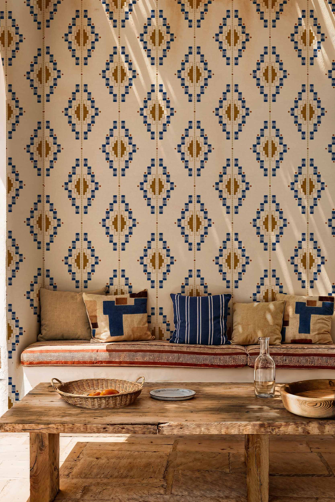 Coordonné behang Andes Índigo C00027