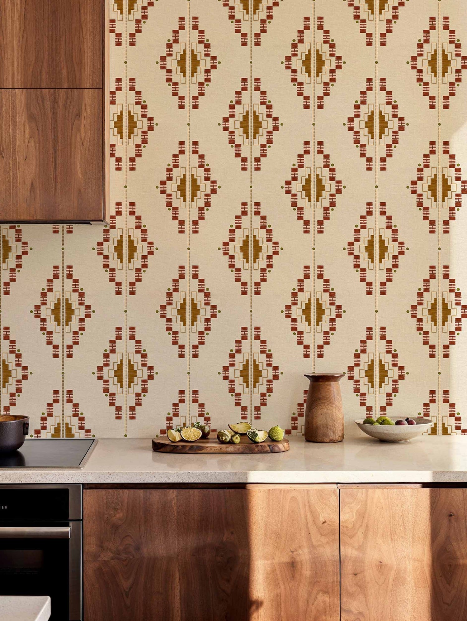 Coordonné behang Andes Terracota C00026