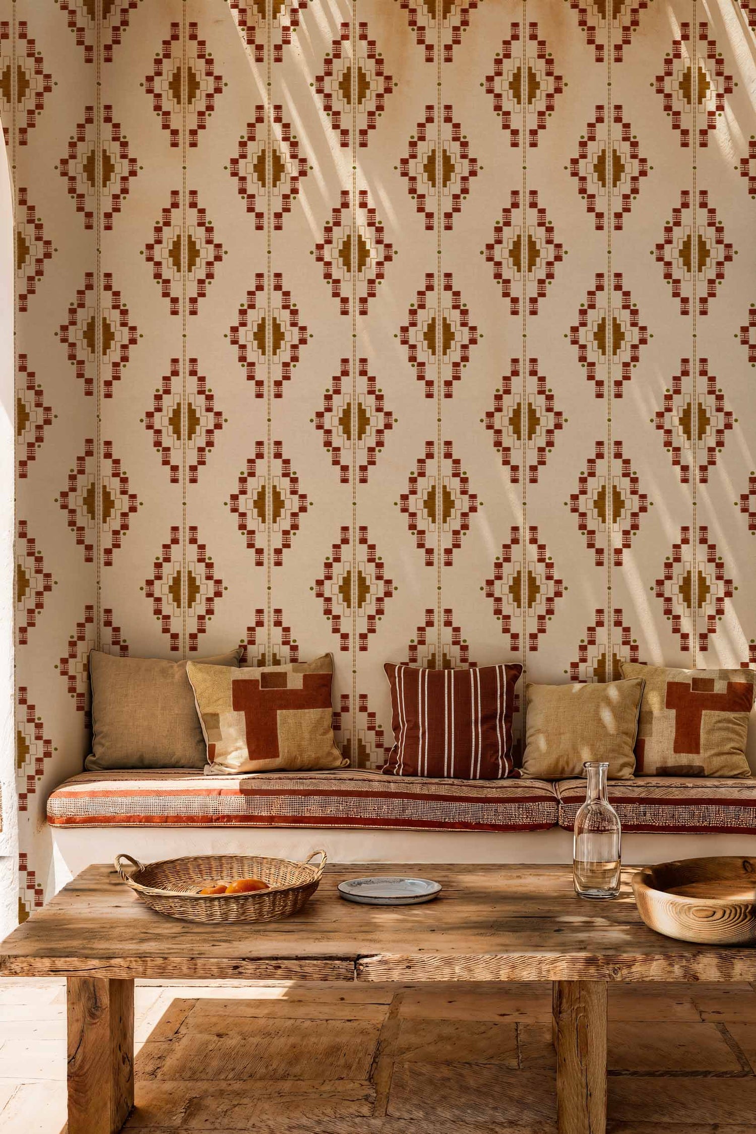 Coordonné behang Andes Terracota C00026