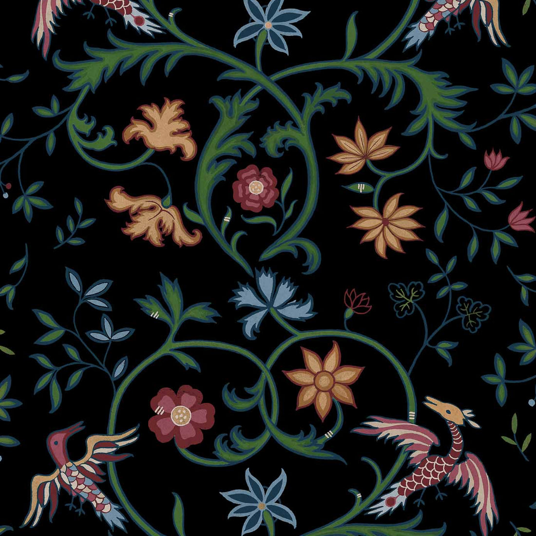 Coordonné behang Antwerp Damask Onyx D00144