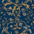 Coordonné behang Antwerp Damask Sapphire D00142