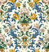 Coordonné behang Aranjuez Damask Sapphire D00129