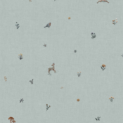 Coordonné behang Bambis Indigo D00329