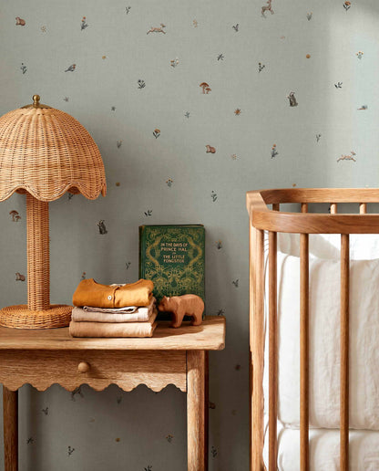 Coordonné behang Bambis Indigo D00329