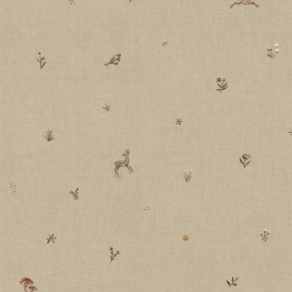 Coordonné behang Bambis Jute D00328