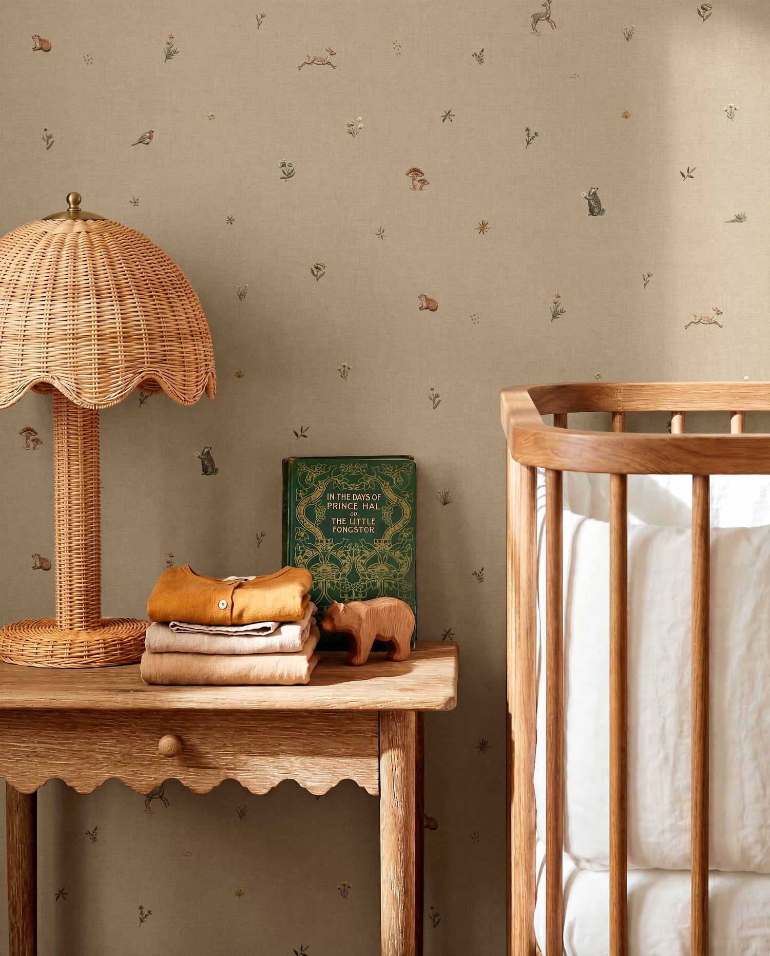 Coordonné behang Bambis Jute D00328