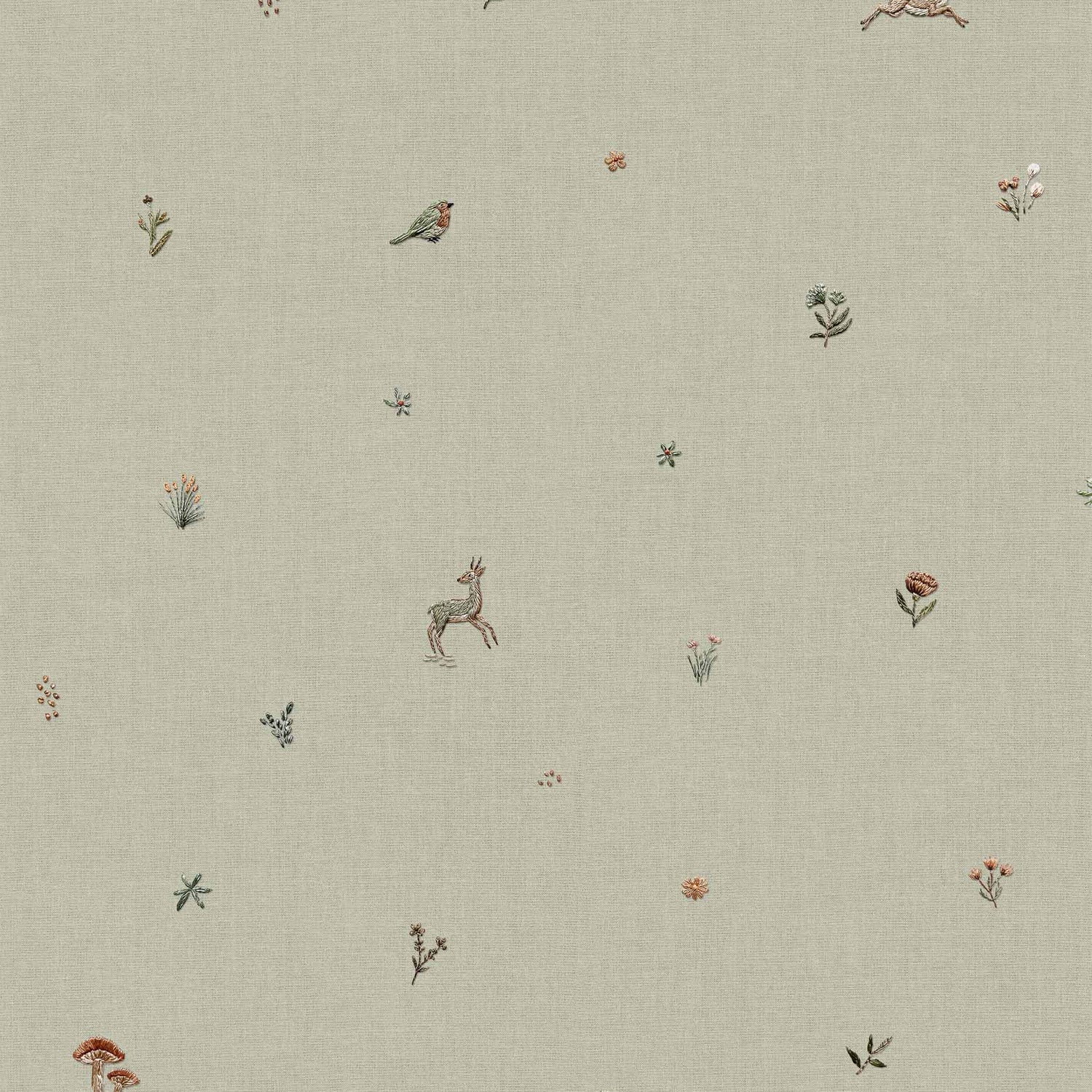 Coordonné behang Bambis Mint D00330
