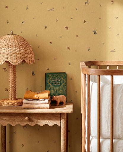 Coordonné behang Bambis Mustard D00331