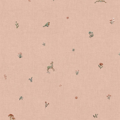 Coordonné behang Bambis Peach D00326