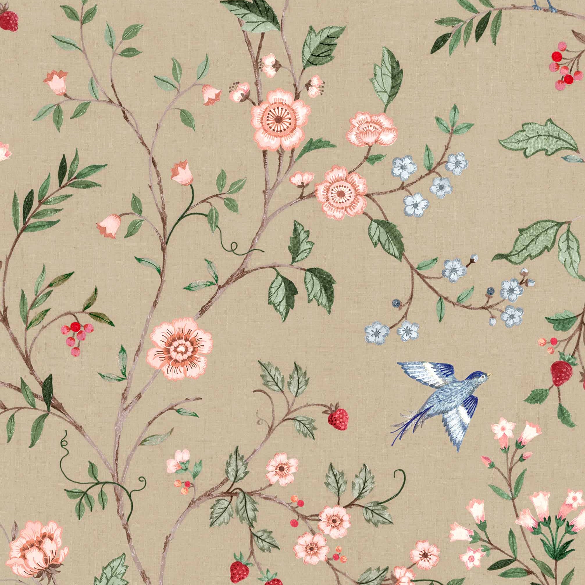 Coordonné behang Bucolic Jute D00302