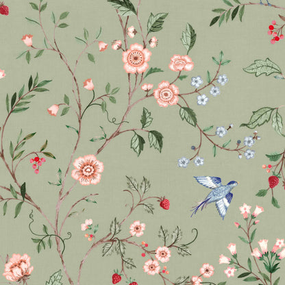 Coordonné behang Bucolic Mint D00300