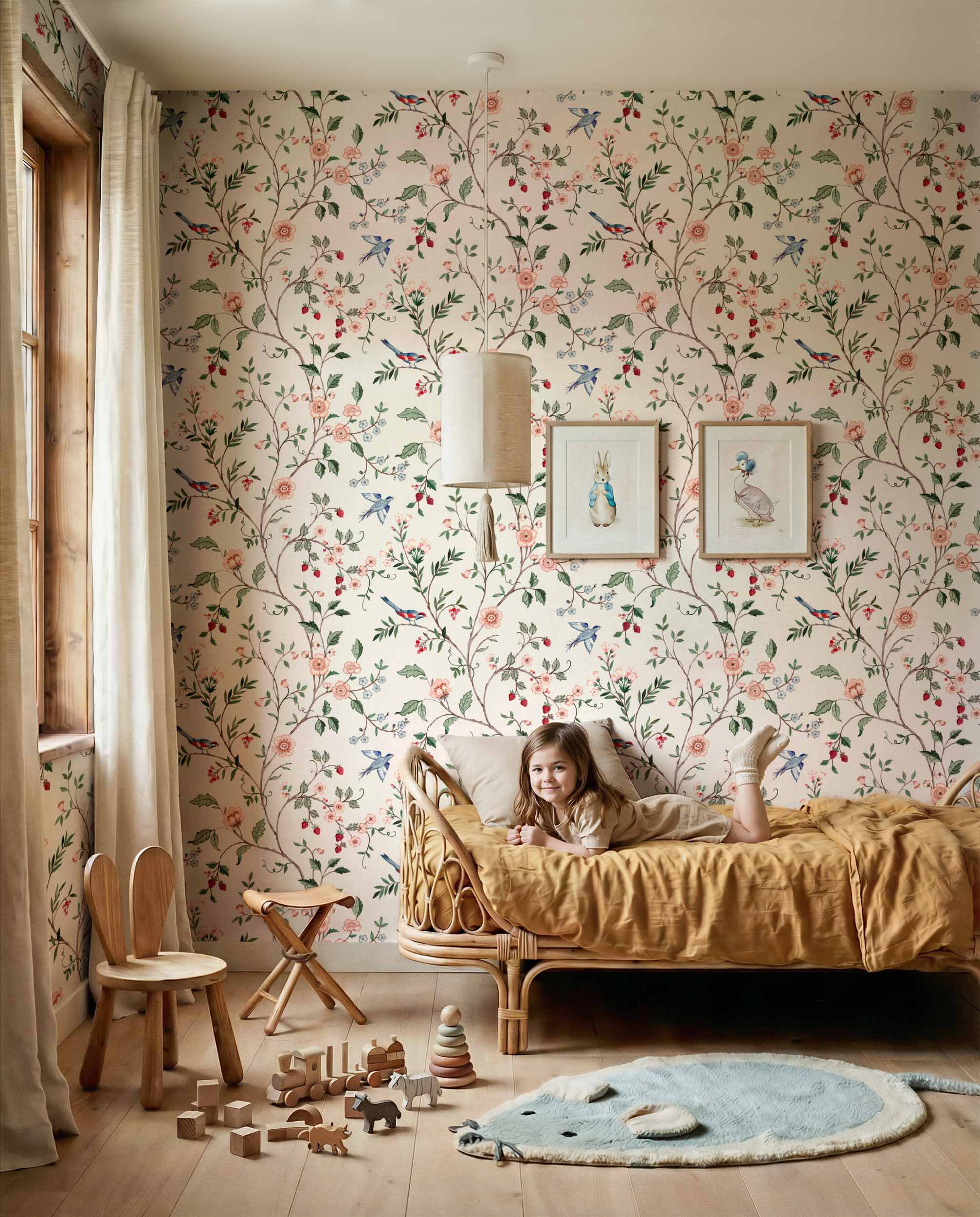 Coordonné behang Bucolic Natural D00303