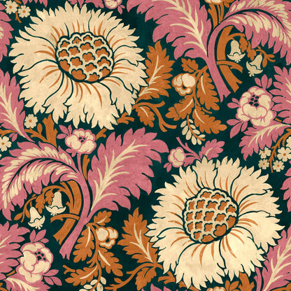 Coordonné behang Chinese Damask Coral D00103