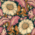 Coordonné behang Chinese Damask Coral D00103