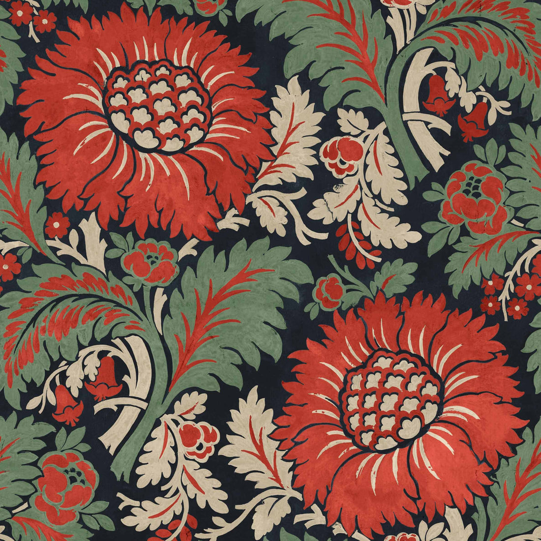 Coordonné behang Chinese Damask Sage D00101