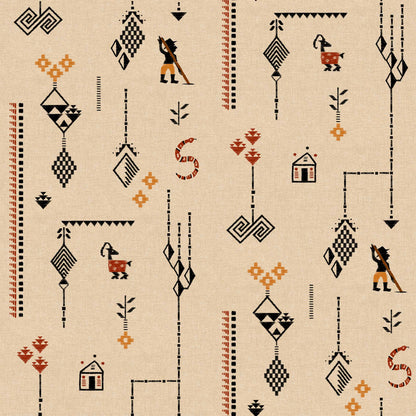 Coordonne behang Criollo Terracota C00021