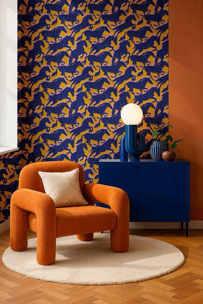 Coordonné behang Galope Golden C00107