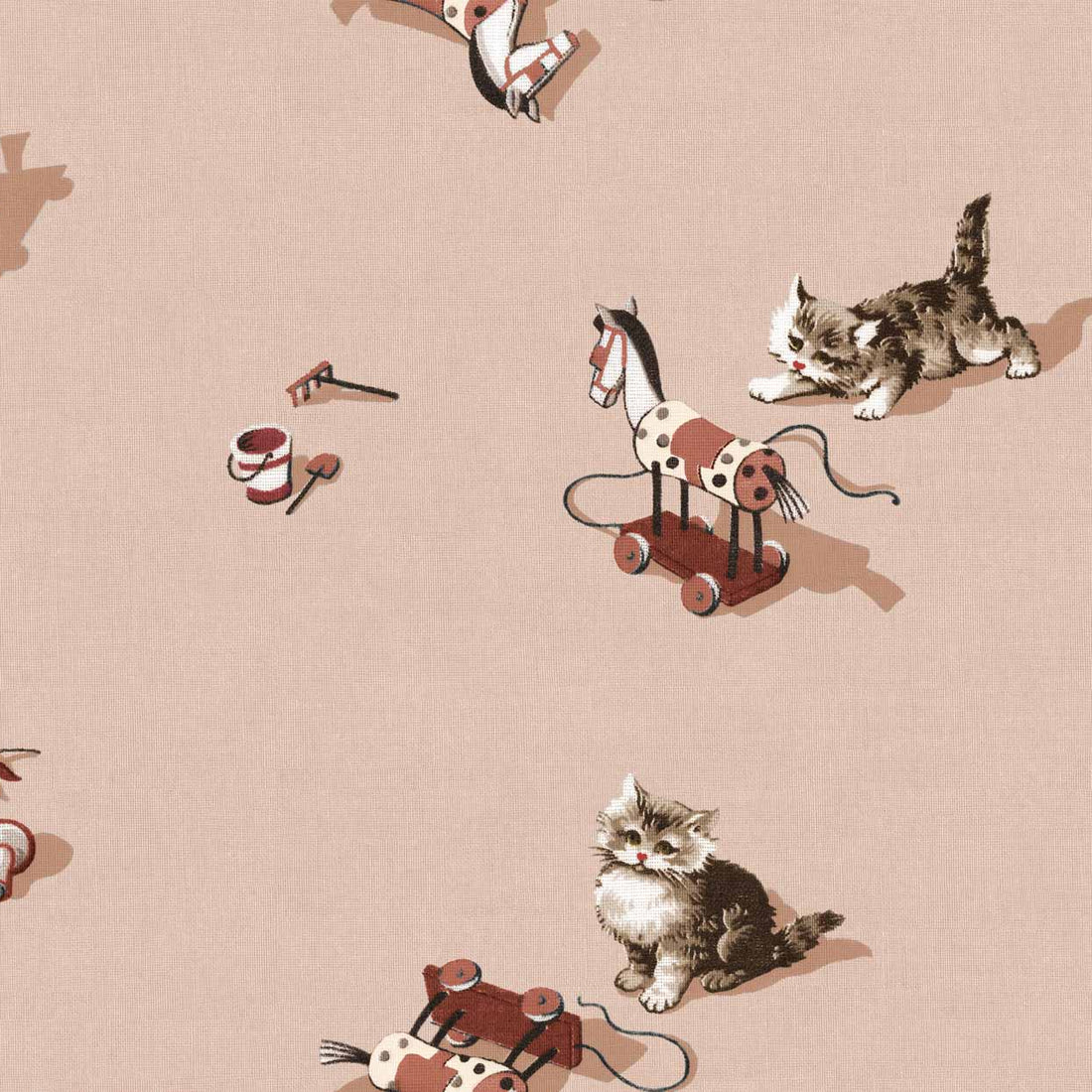 Coordonné behang Kittens Peach D00318