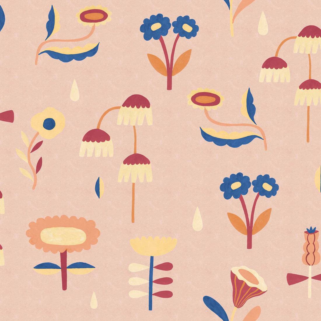 Coordonné behang Lush Peach D00349