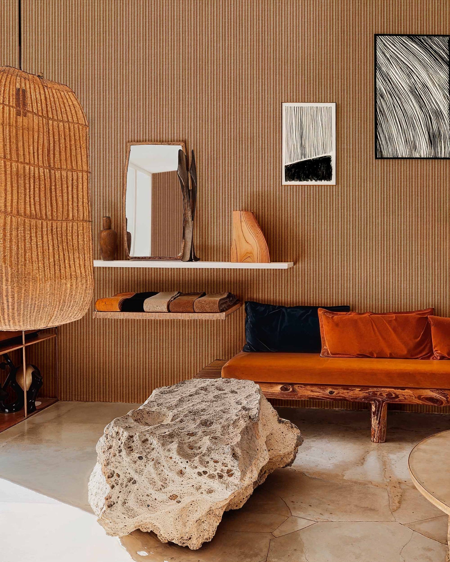 Coordonné behang Maguey Caramelo C00031