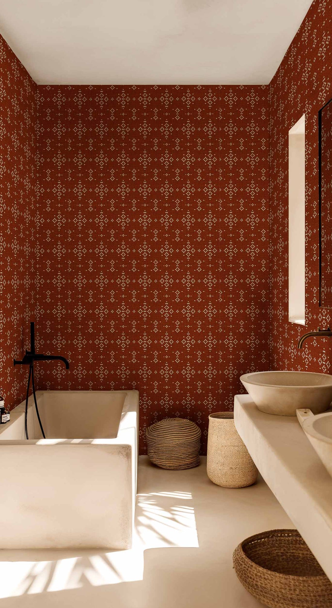 Coordonné behang Mazahua Terracota C00011