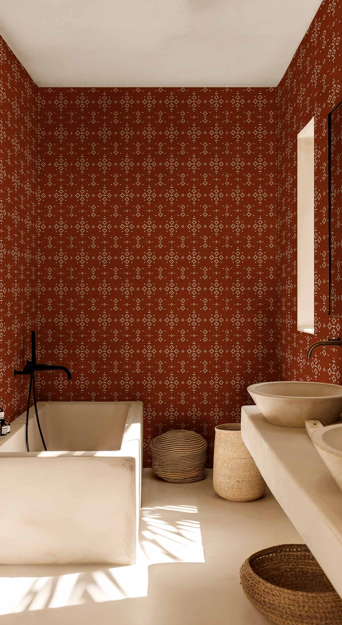 Coordonné behang Mazahua Terracota C00011