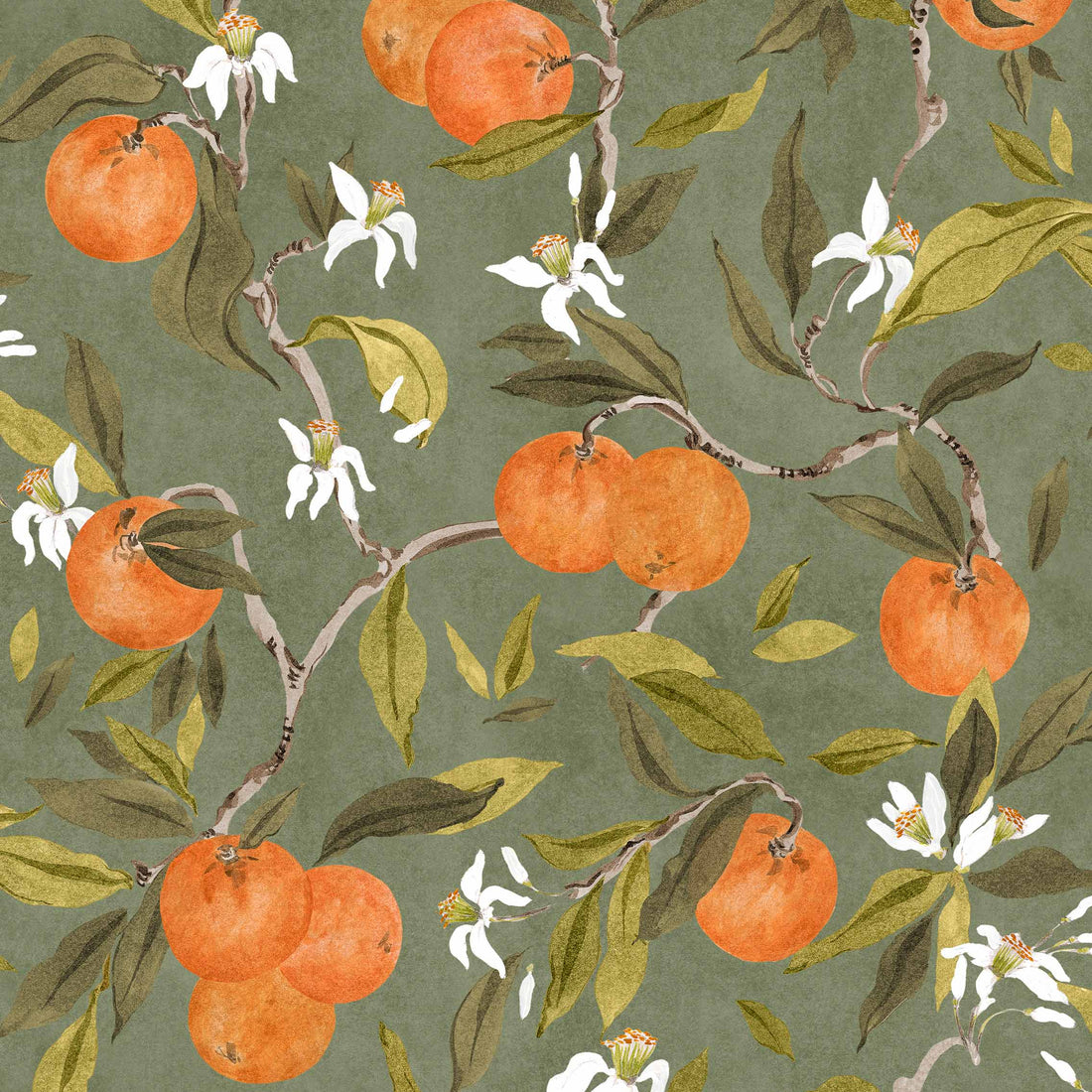 Coordonné behang Naranjos Celadon YSP0608