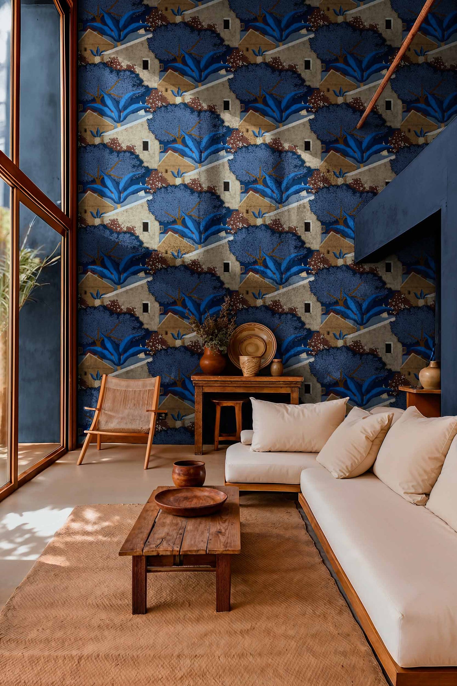 Coordonné behang Nopoló Índigo C00007